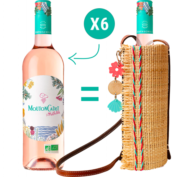 6 Bouteilles Mouton Cadet Rosé Bio X Mathilde Achetées = 1 Bottle Bag Edition Limitée Offert   4.5l