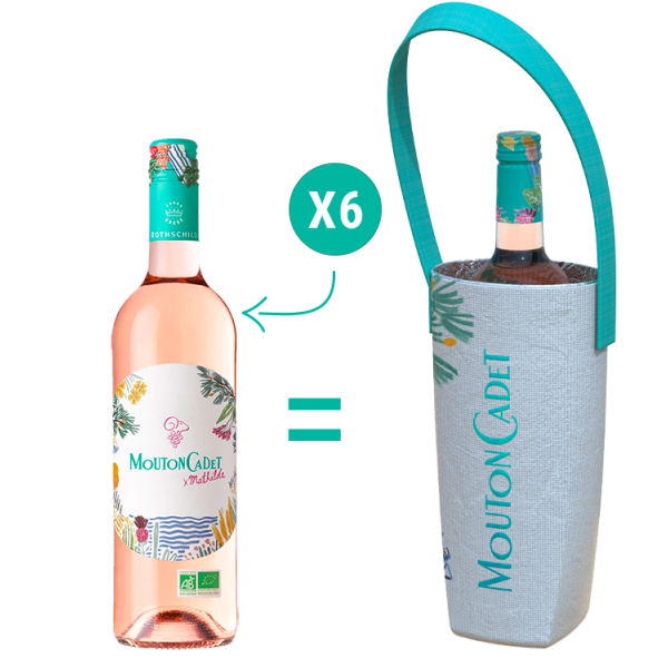 6 Bouteilles Mouton Cadet Rosé Bio X Mathilde + 1 Ice Bag Mouton Cadet Offert 4.5l